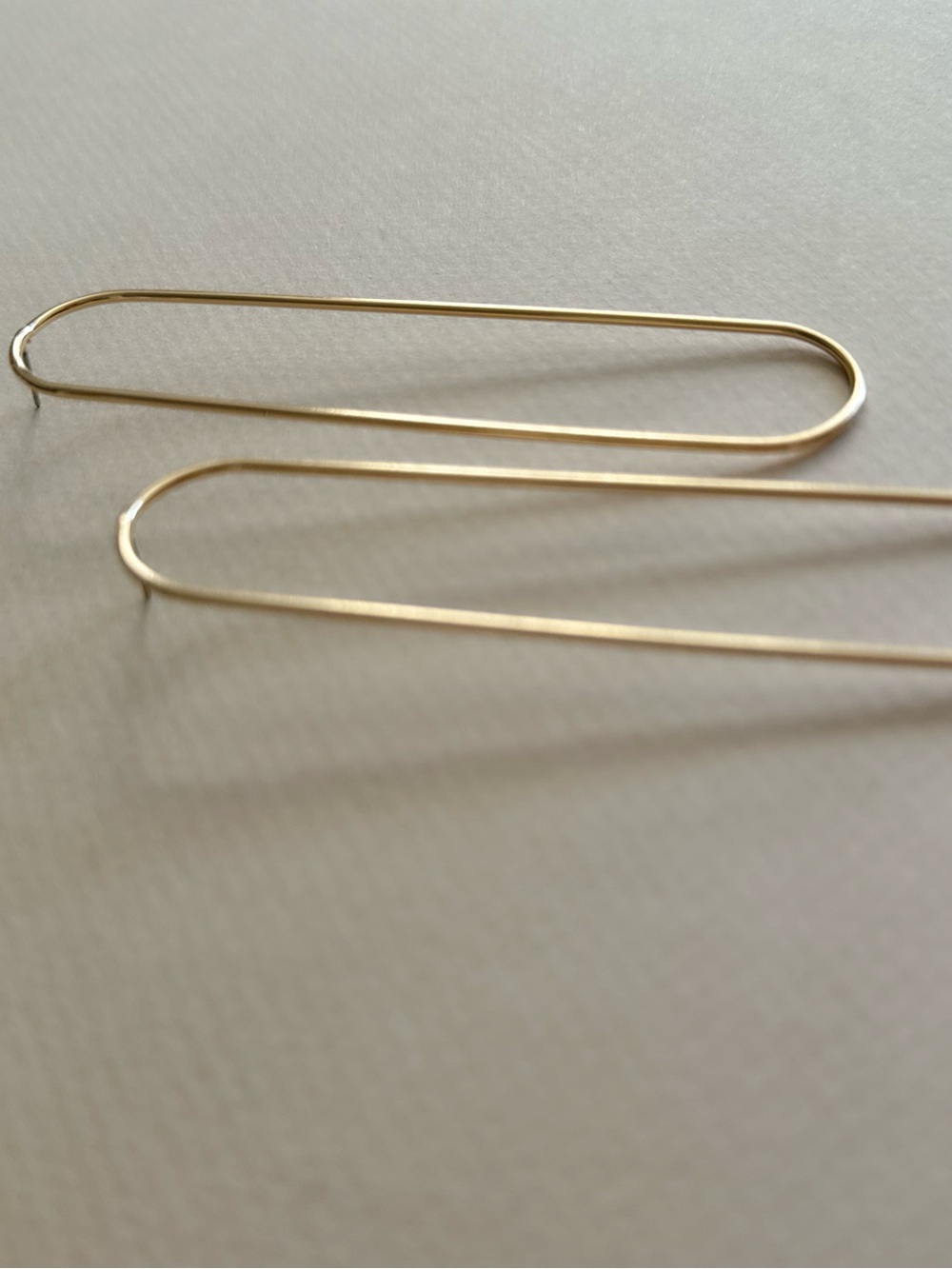 Minimalist Oval Drop Earrings #2639 - Picture 5 of 5
